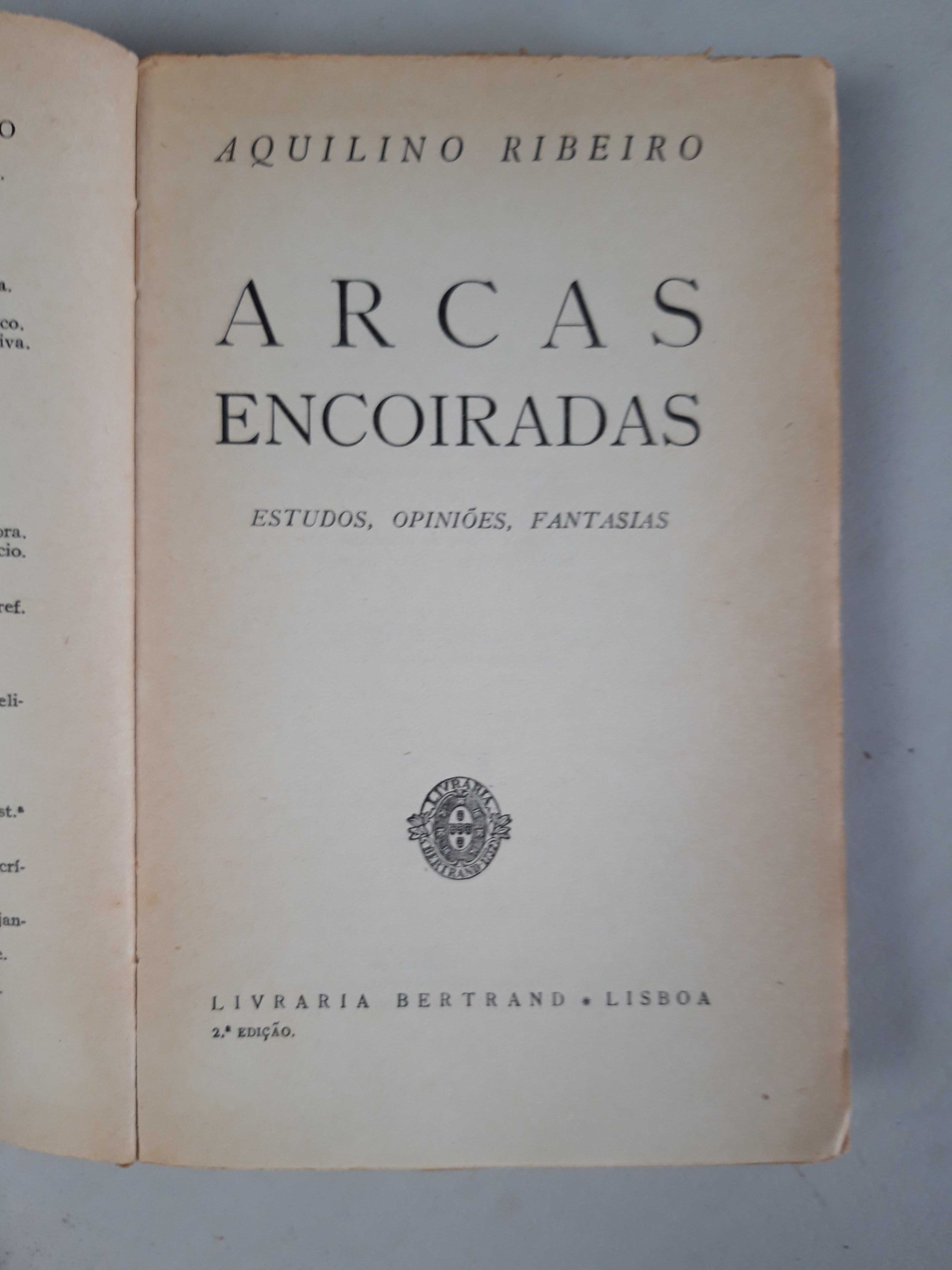 Livro- Ref CxC  - Aquilino Ribeiro - Arcas Encoiradas