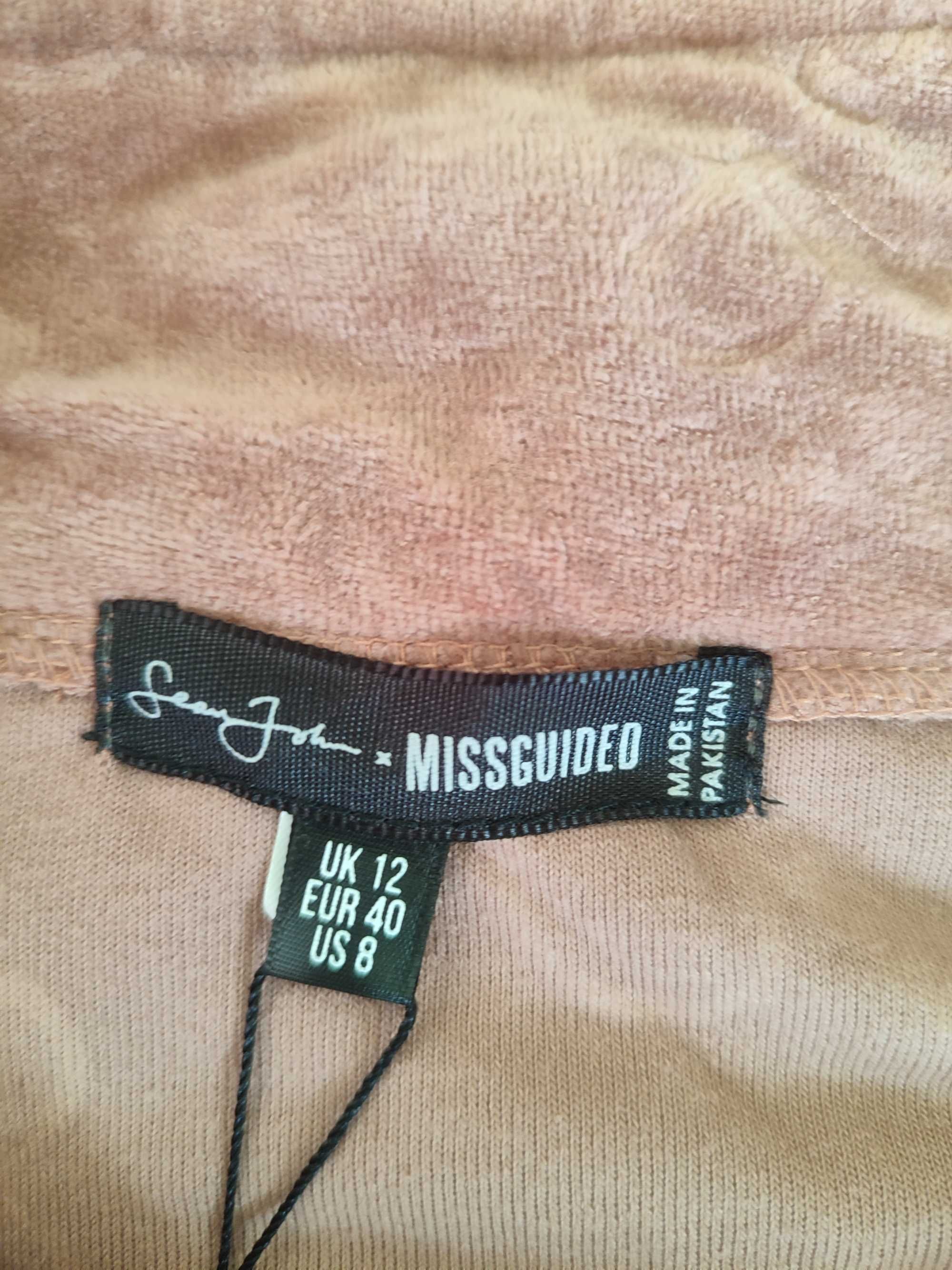 Bluza krótka damska pluszowa welurowa Missguided r. 40 / L
