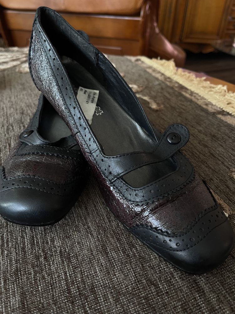 Tamaris buty czólenka na słupku 41 skóra naturalna 26,5 cm