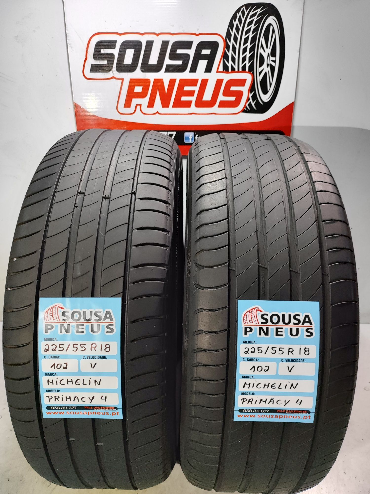 2 pneus semi novos Michelin Primacy 4 225/55R18 102V Oferta dos  porte