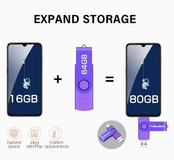Флешка Jaster 64Gb USB 3.0 / Type-C