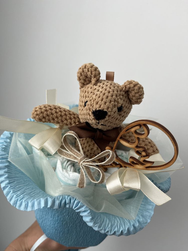 Bukiet tort z pampersów prezent baby shower chrzest