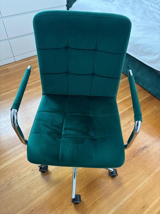 Krzesło obrotowe butelkowa zieleń jak nowe