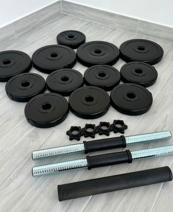 Набор гантели и штанга с соединением 2х11 кг комплект