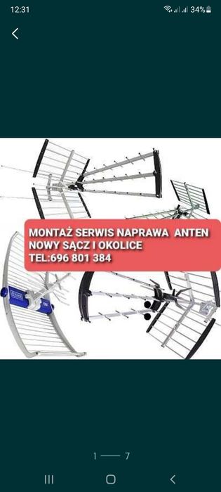Sprzedam anteny  dvbt-2 z mozliwoscią montażu