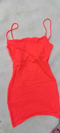 Neonowa sukienka S 36 Sinsay na ramiączkach krótka nowa