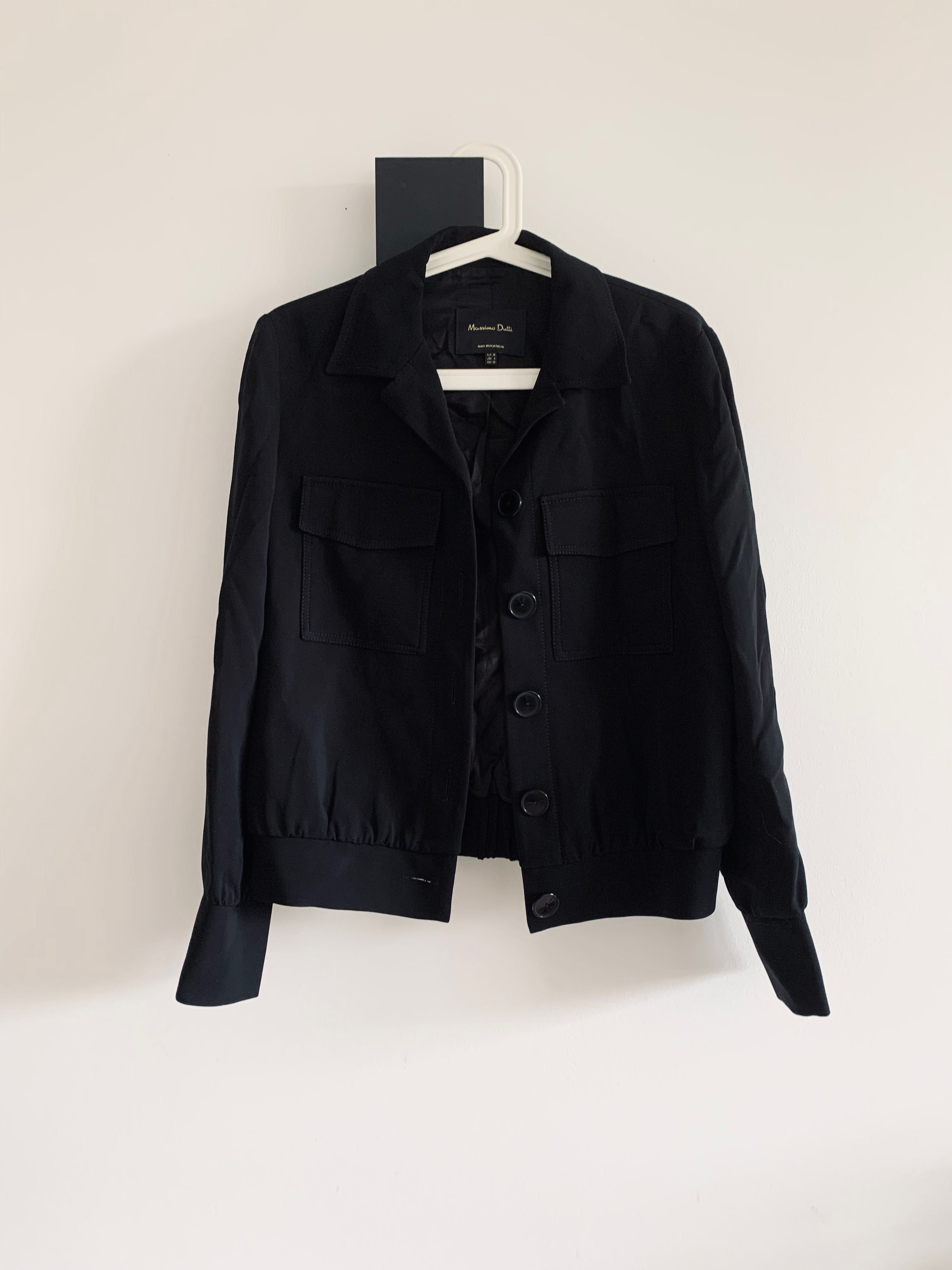 Kurtka bomberka lekka czarna Massimo Dutti Basic