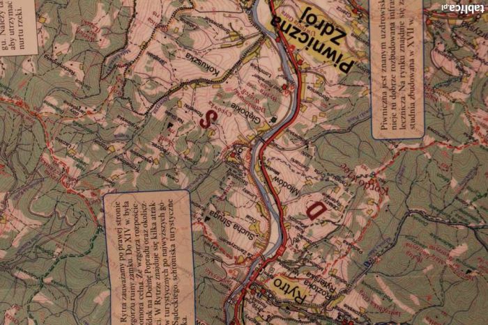 Spływ Popradem-mapa-szlak kajakowy-Muszyna-Nowy Sącz-818