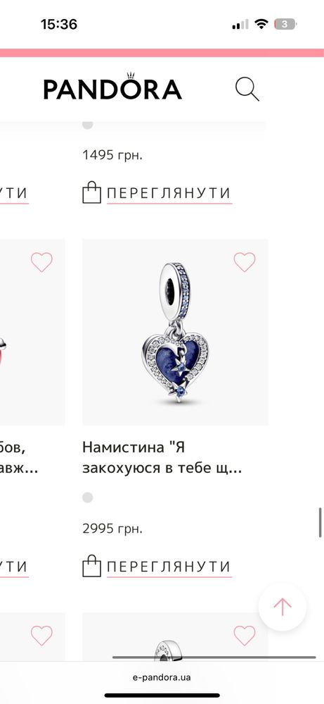 Браслет і шарми pandora оригінал