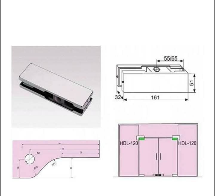 Петля для скляних дверей Haideli HDL-120