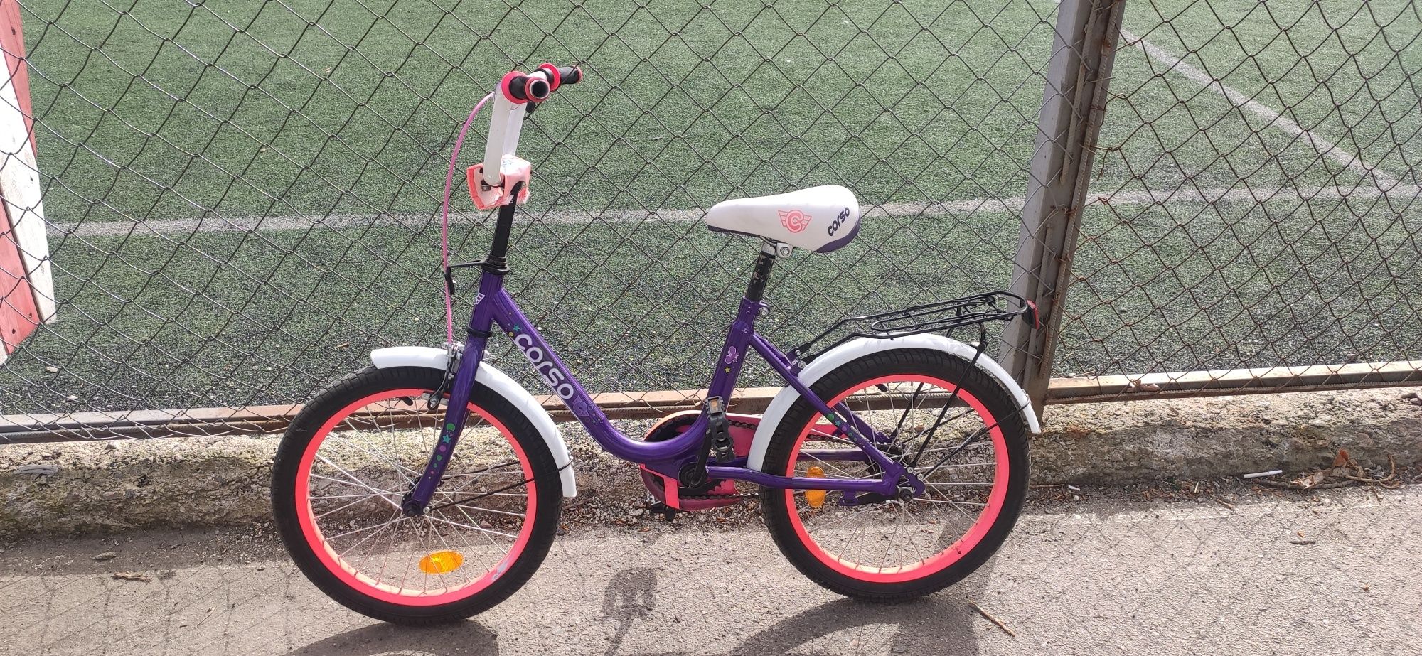 Детский велосипед 18 дюймов CORSO С14230 Фиолетовый