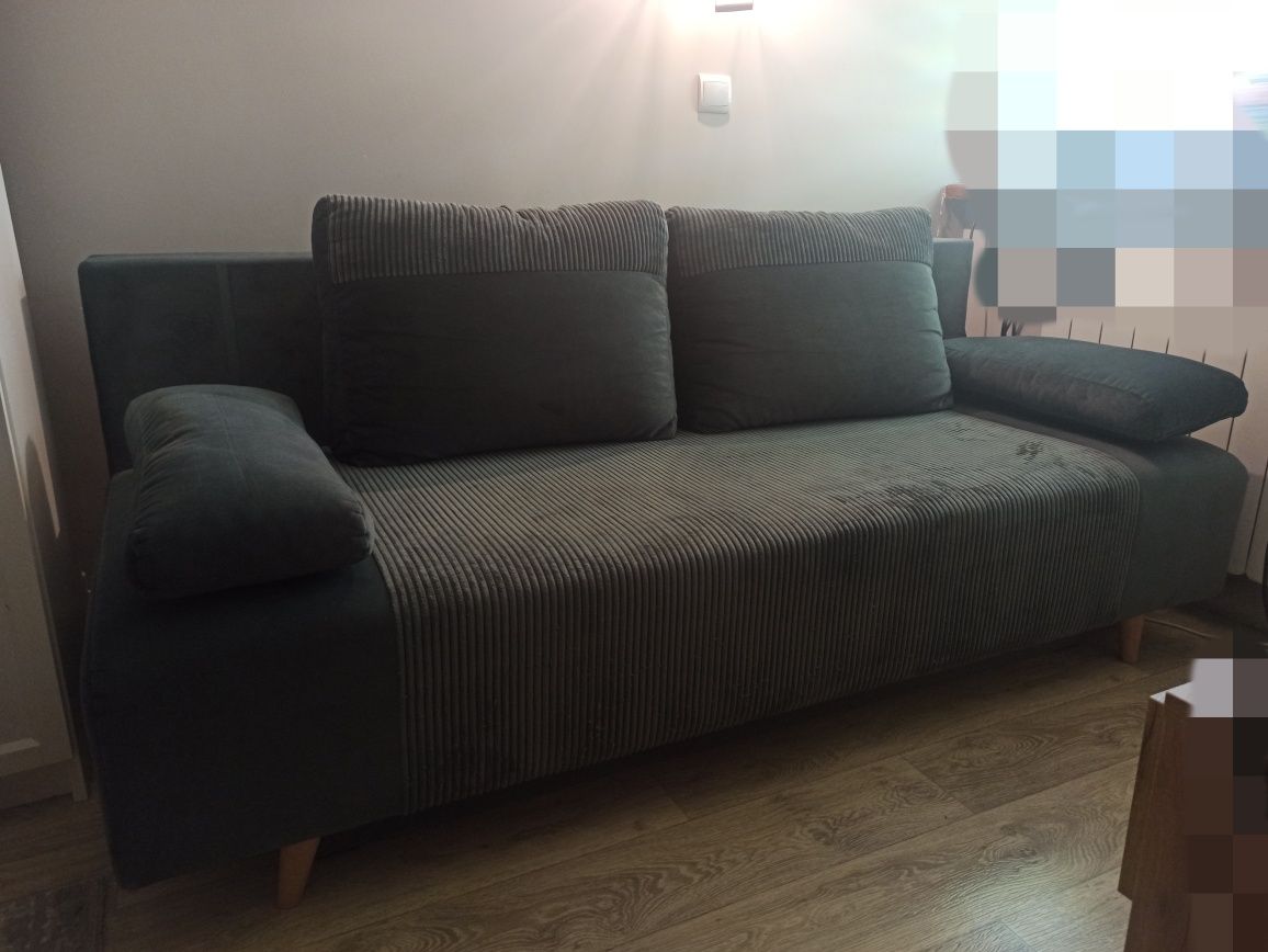 Sofa z funkcją spania, kanapa Black Red White