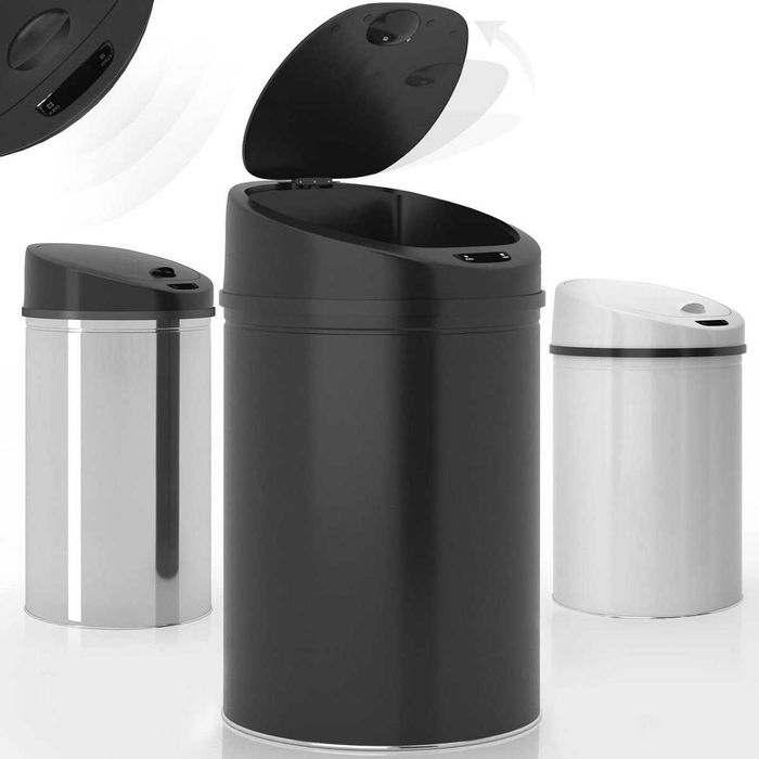 Nowy kosz na śmieci JAGO /pojemnik /sorter /automat /60L/ chrom !K473!