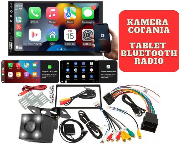 NOWY tablet radio do auta+KAMERA cofania ANDROID samochodowe Bluetooth