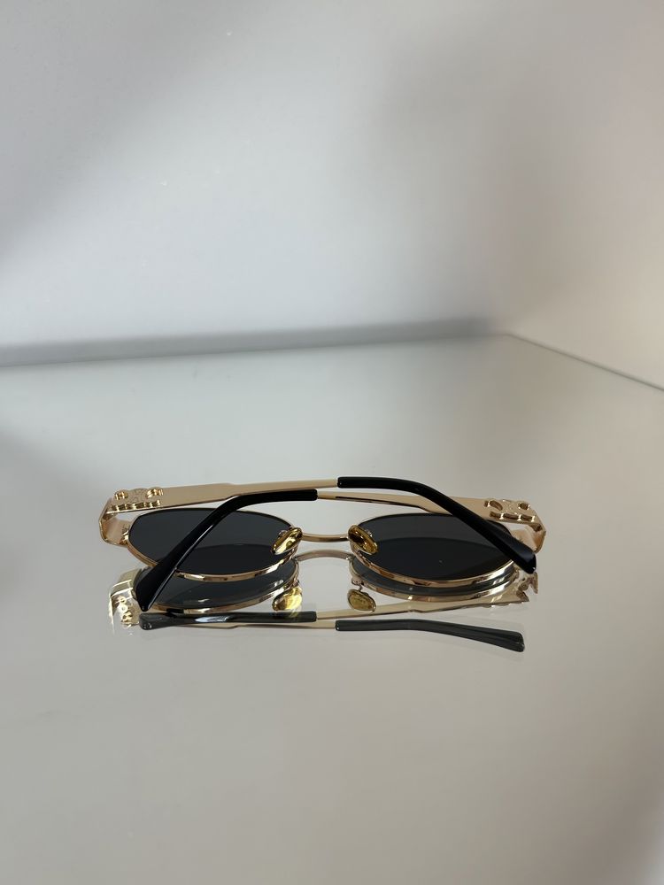 Okulary przeciwsłoneczne „celine” złote z etui