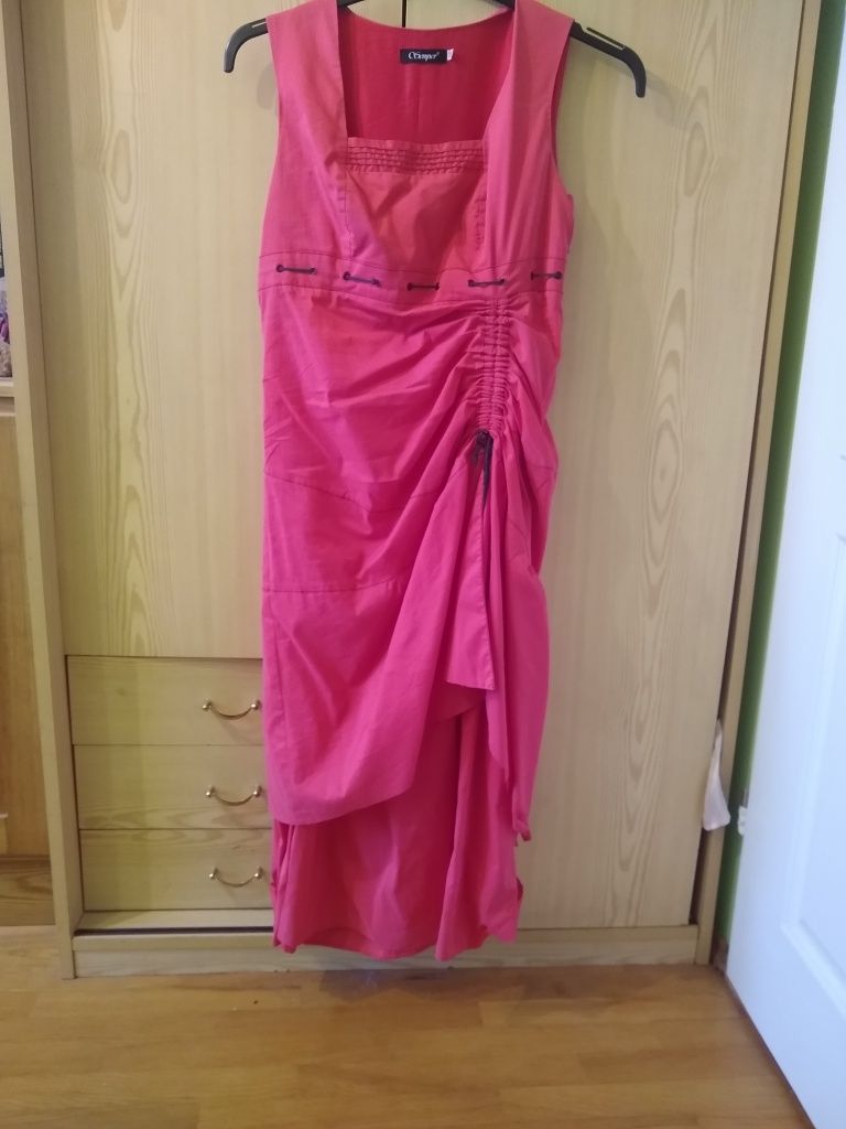 Czerwona, letnia sukienka marki semper 36
