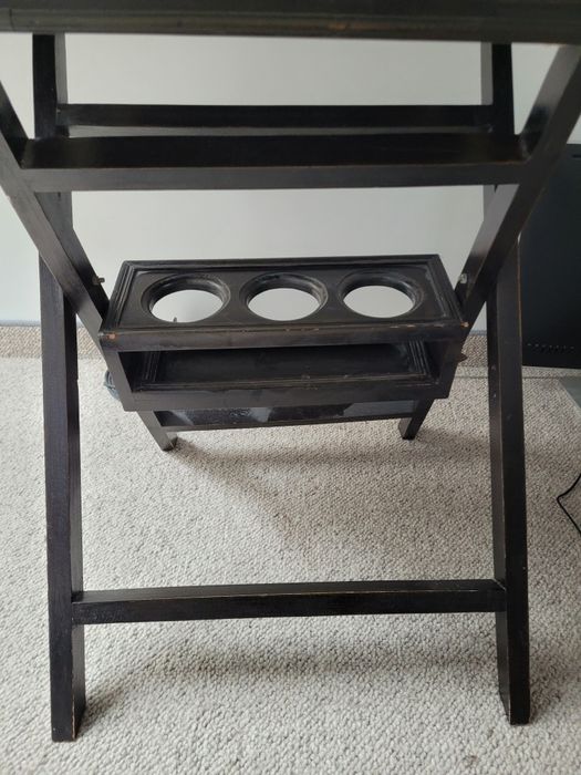 Stolik barek drewniany z motywem "psim"