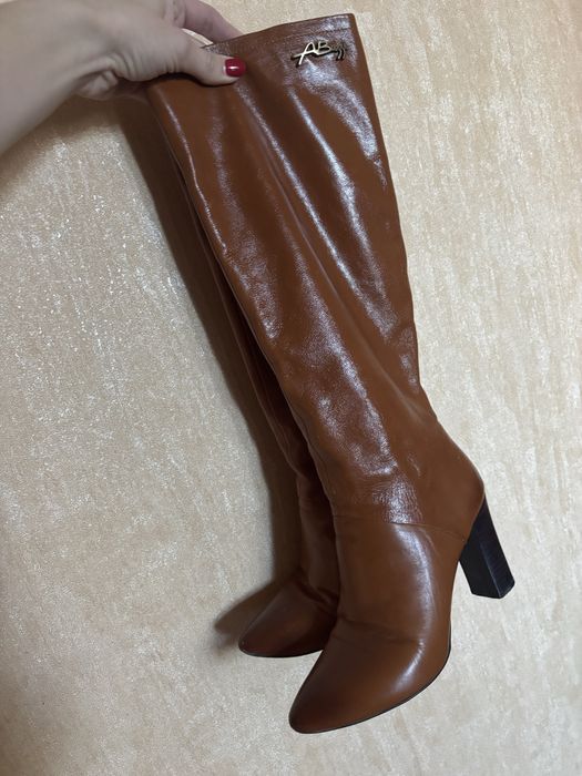 Чобітки коричневі шкіряні натуральні Антоніо Баяджи