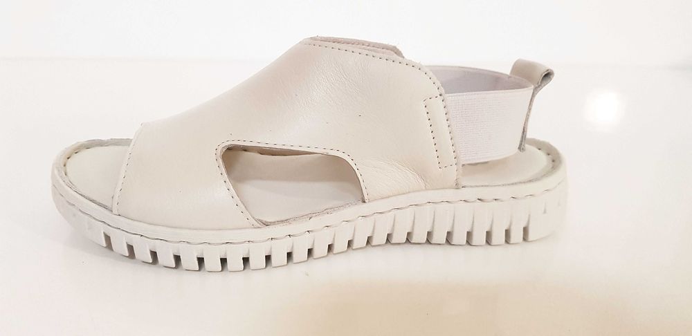 Sandały damskie Manitu skóra, białe, komfort rozmiar 36,37,38,39,40