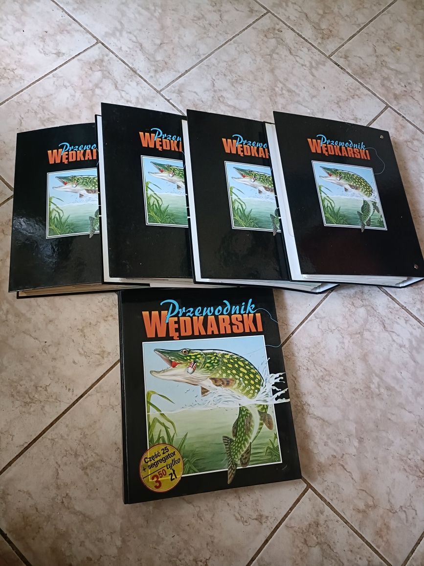 Przewodnik wędkarski duża kolekcja 5 segregatorów