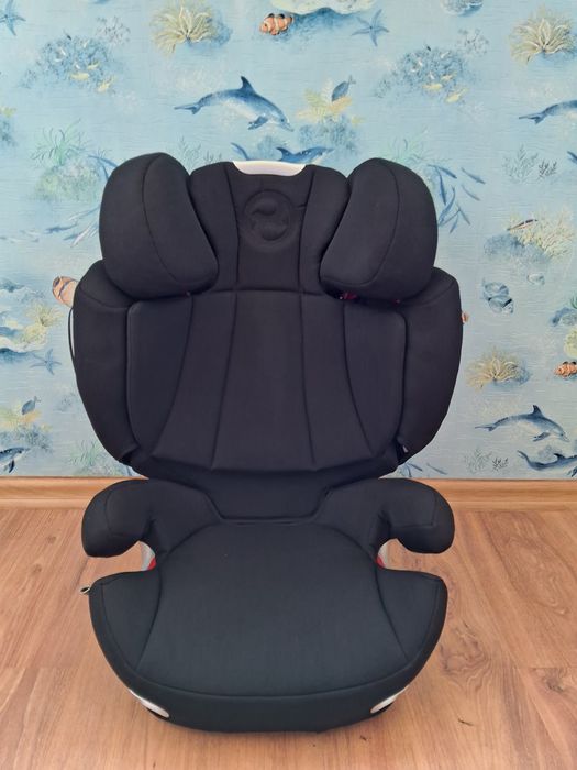 Детское чёрное автокресло модель – Сybex solution Q-3 Fix, (15-50кг).