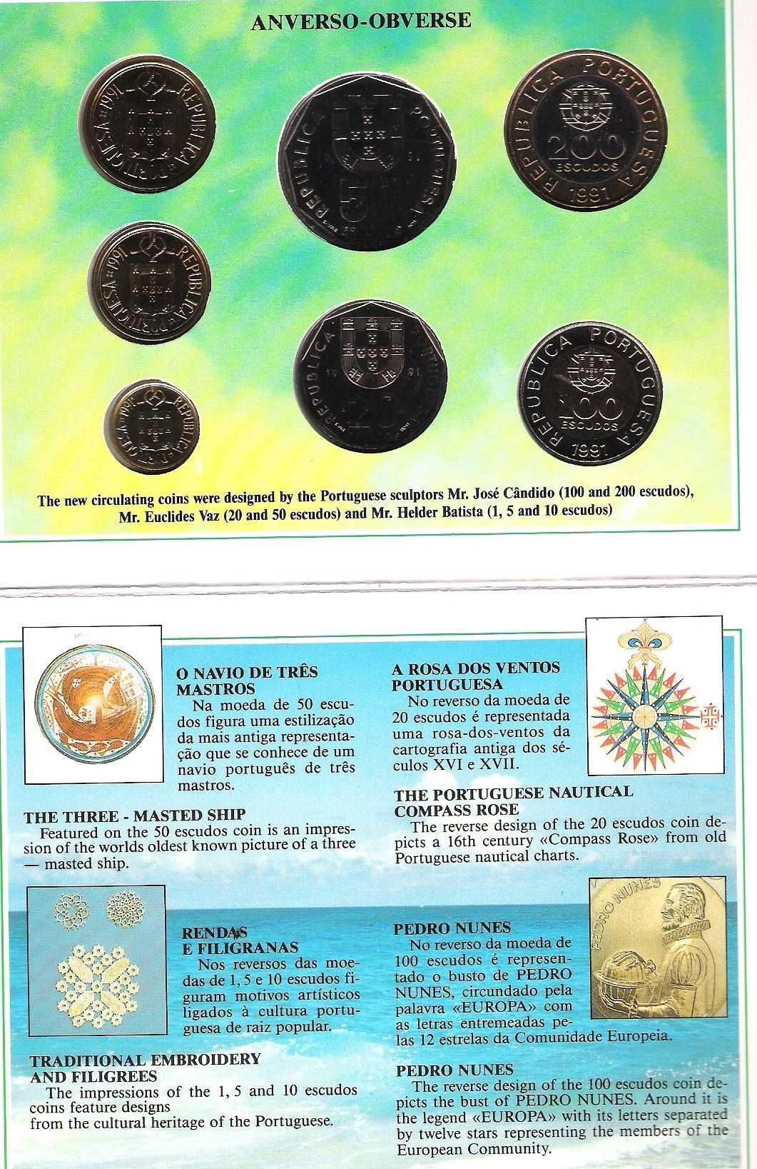 Carteira BNC 1991 - serie de moedas INCM
