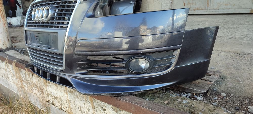 Бампер передній Ауді А6 С6 передний бампер Audi A6 C6 sport обвес губа