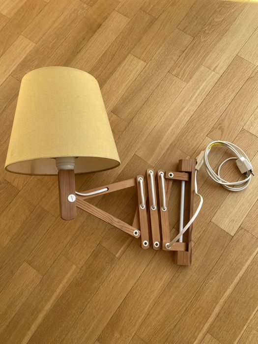 Oryginalny skandynawski kinkiet nożycowy, vintage, Ikea lampa