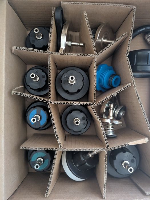 Conjunto universal teste pressão radiador e fugas