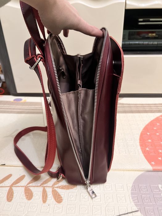Шкіряний жіночий рюкзак сумка