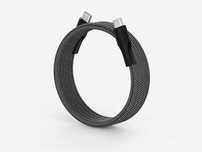 Magnetyczny Kabel USB-C 3A/60W 1m w oplocie Magtame O-MagCable Czarny