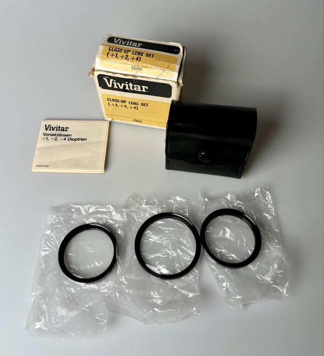 Комплект макролінз 49мм Vivitar Close-up lens set +1+2+4
