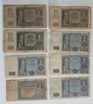 Zestaw II RP Banknoty obiegowe Okupacja 8 szt. 1941r 20zł