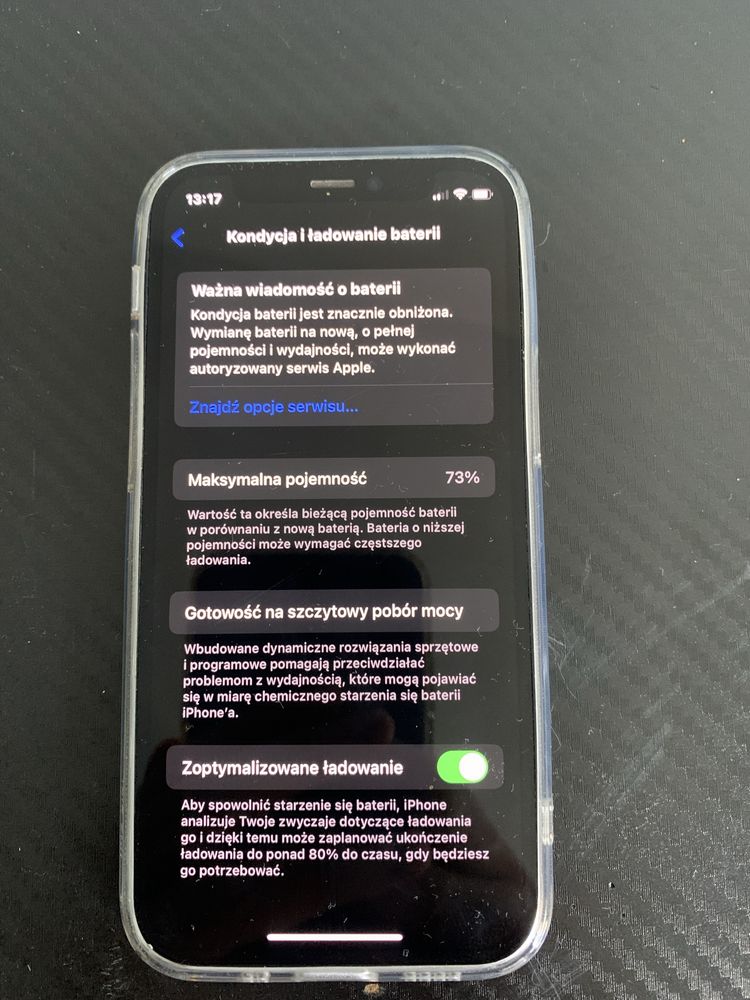 Iphone 12 mini z rozbitym tylnim ekranem (telefon dziala płynnie)