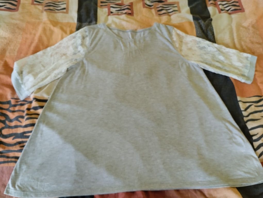 Trapezowa bawełniana bluzka oversize