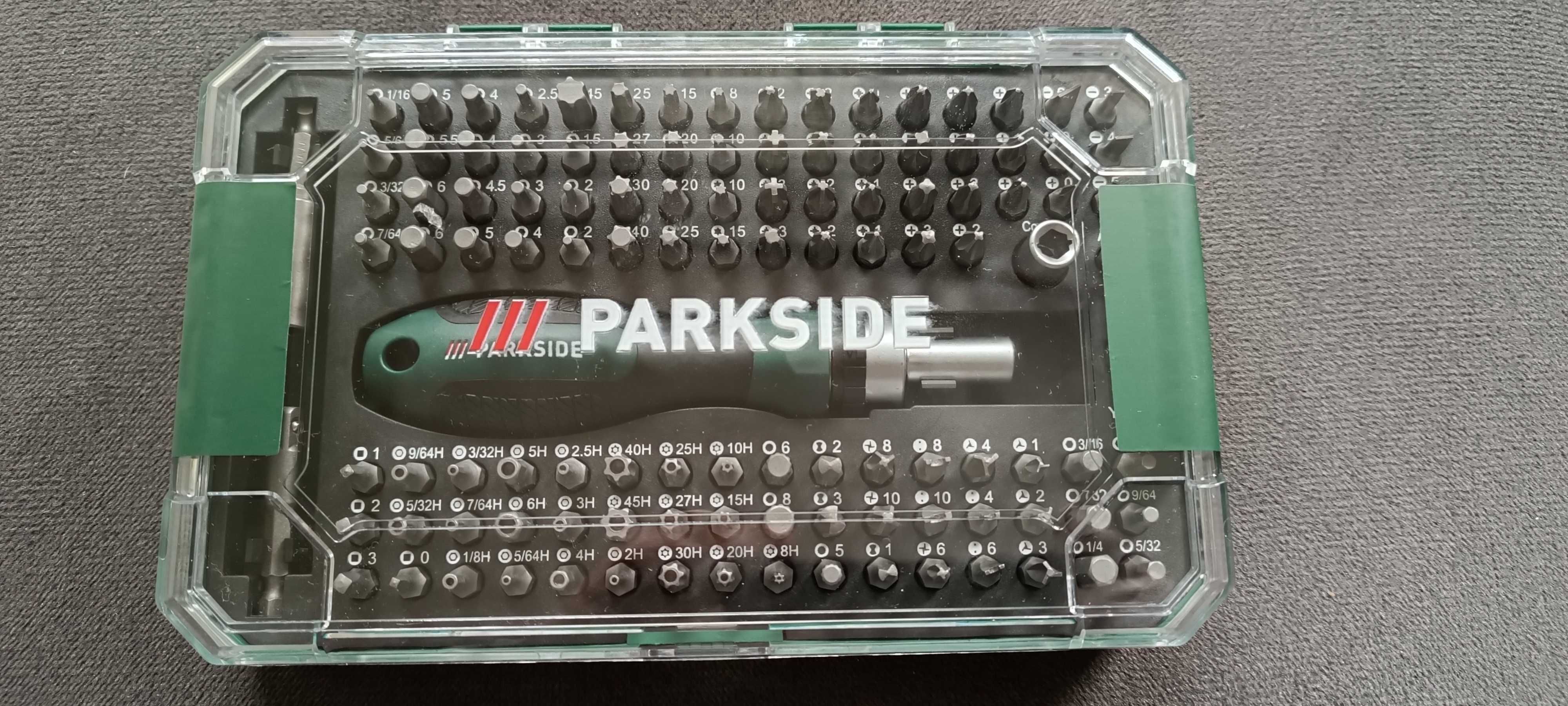 Набор бит Parkside с универсальной отверткой с трещеткой 115 ед.