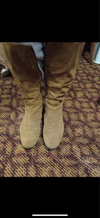 Чоботи осінні, замш