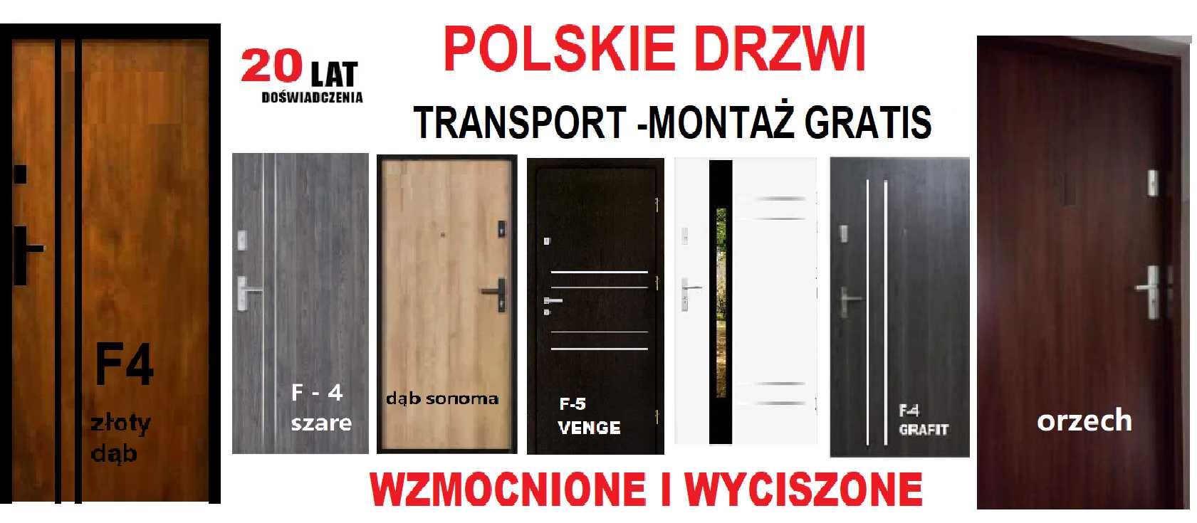 DRZWI zewnętrzne do mieszkania z montażem-wejściowe, wewnątrzklatkowe