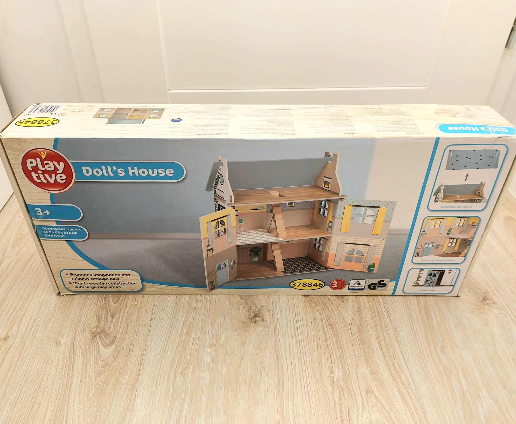 Kraków NOWY Drewniany otwierany domek dla lalek 3 piętra Playtive