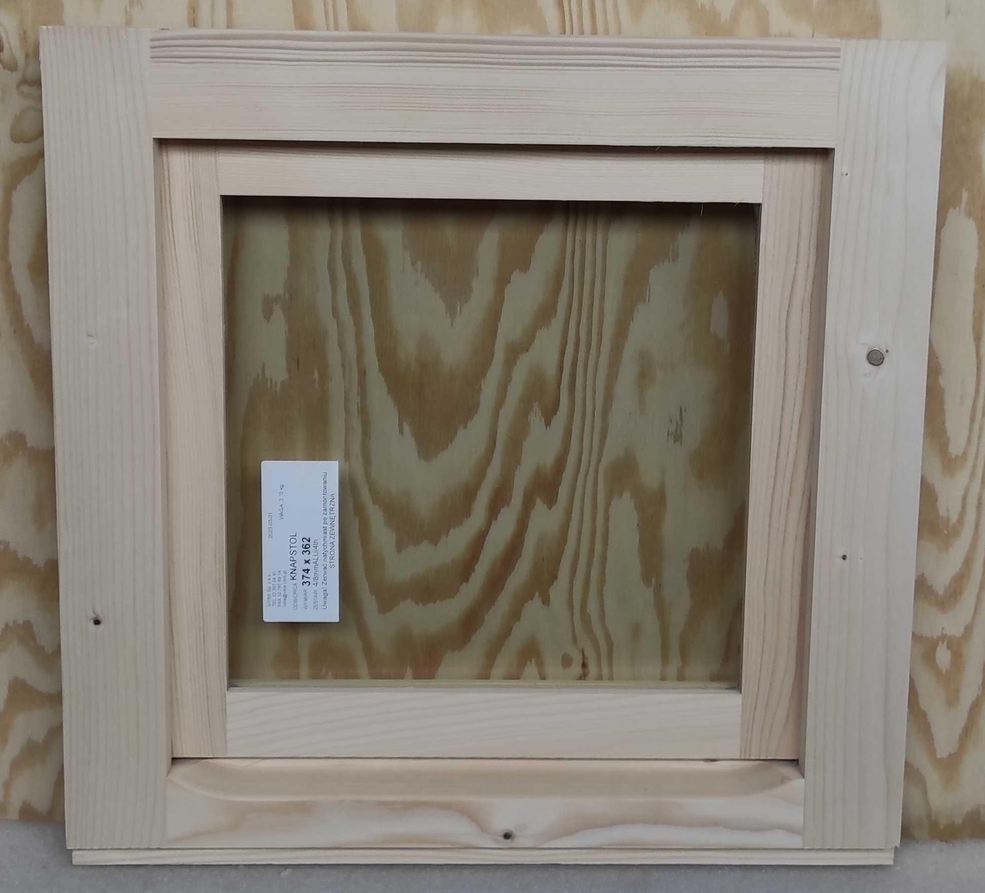 Okno drewniane do domku letniskowego