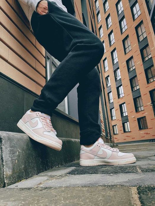 Жіночі кросівки Nіке Dunк Low білий з рожевим 3366 ХІТ