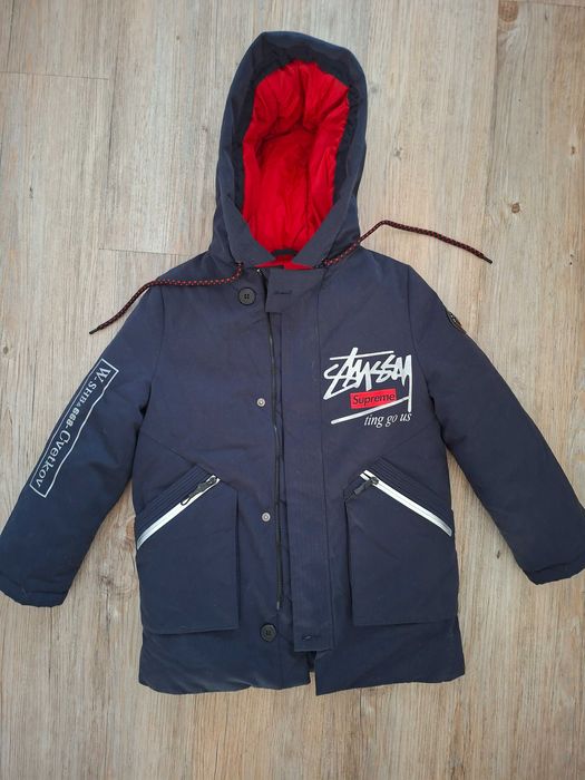 Зимове пальто Джастін Синій - Красний