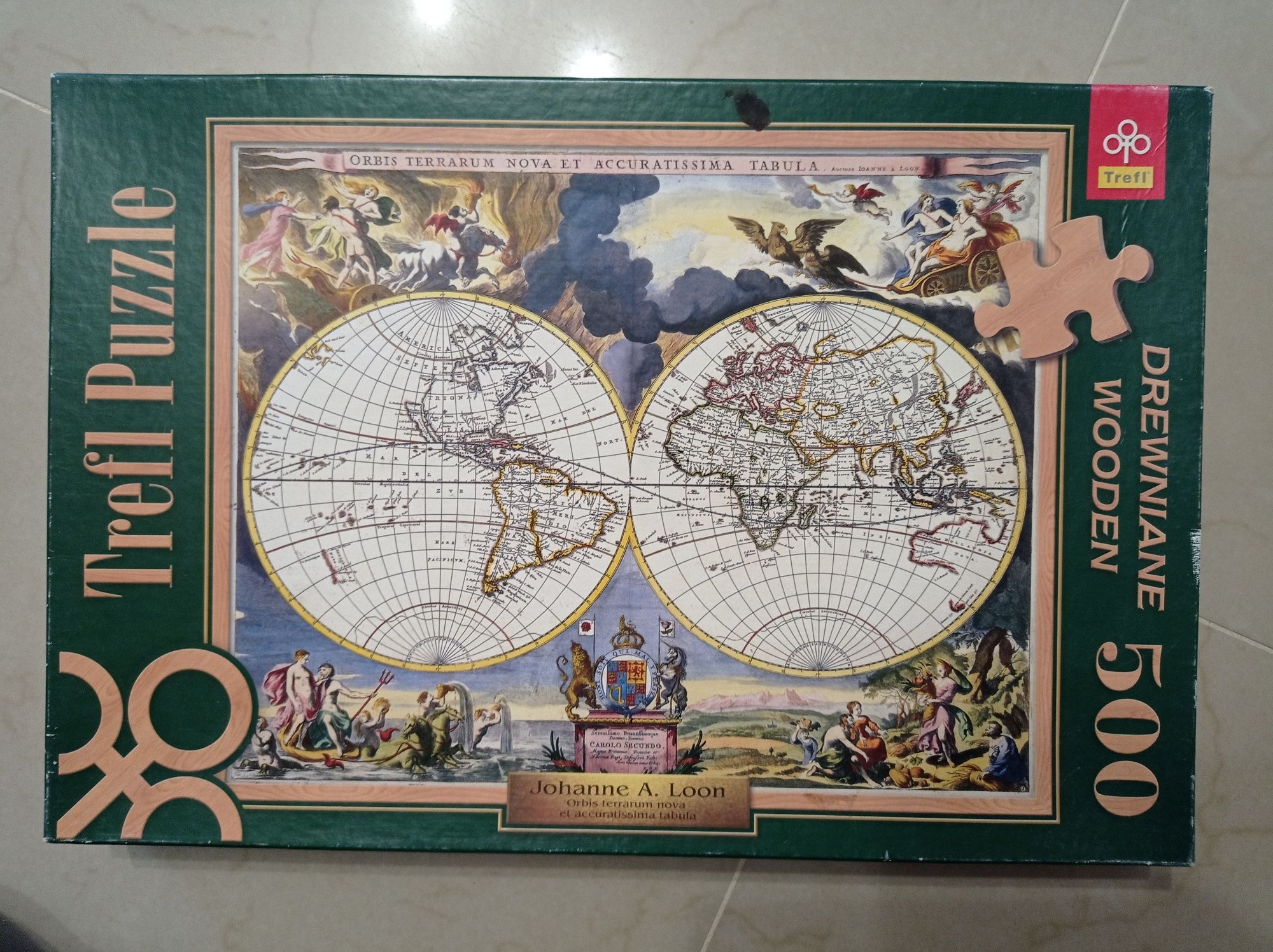 Drewniane puzzle firmy Trefl 500 elementów Orbis terrarum