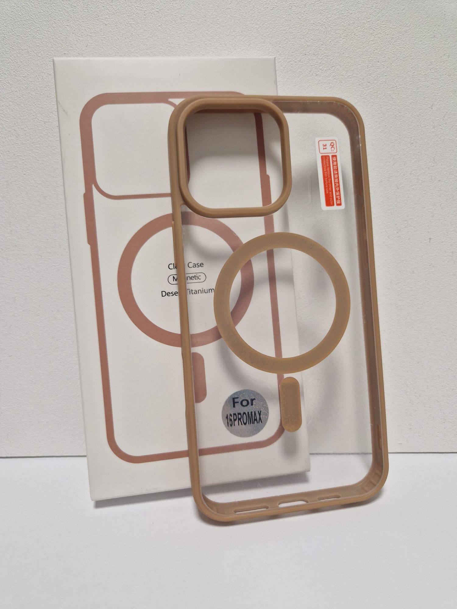 Acrylic Color Magsafe Case do Iphone 16 Pro Max tytan