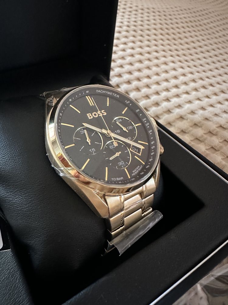 Nowy! Zegarek meski zloty Hugo Boss Champion