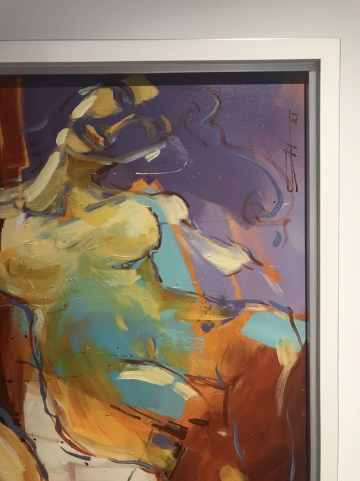 Quadro emoldurado pintado a óleo. Veja os outros meus anúncios.