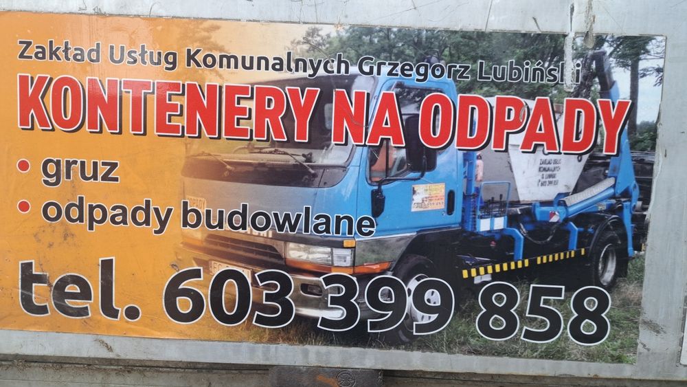 Kontenery na odpady gruz od 1.5 do 9m  Gorzów Skwierzyna okolice