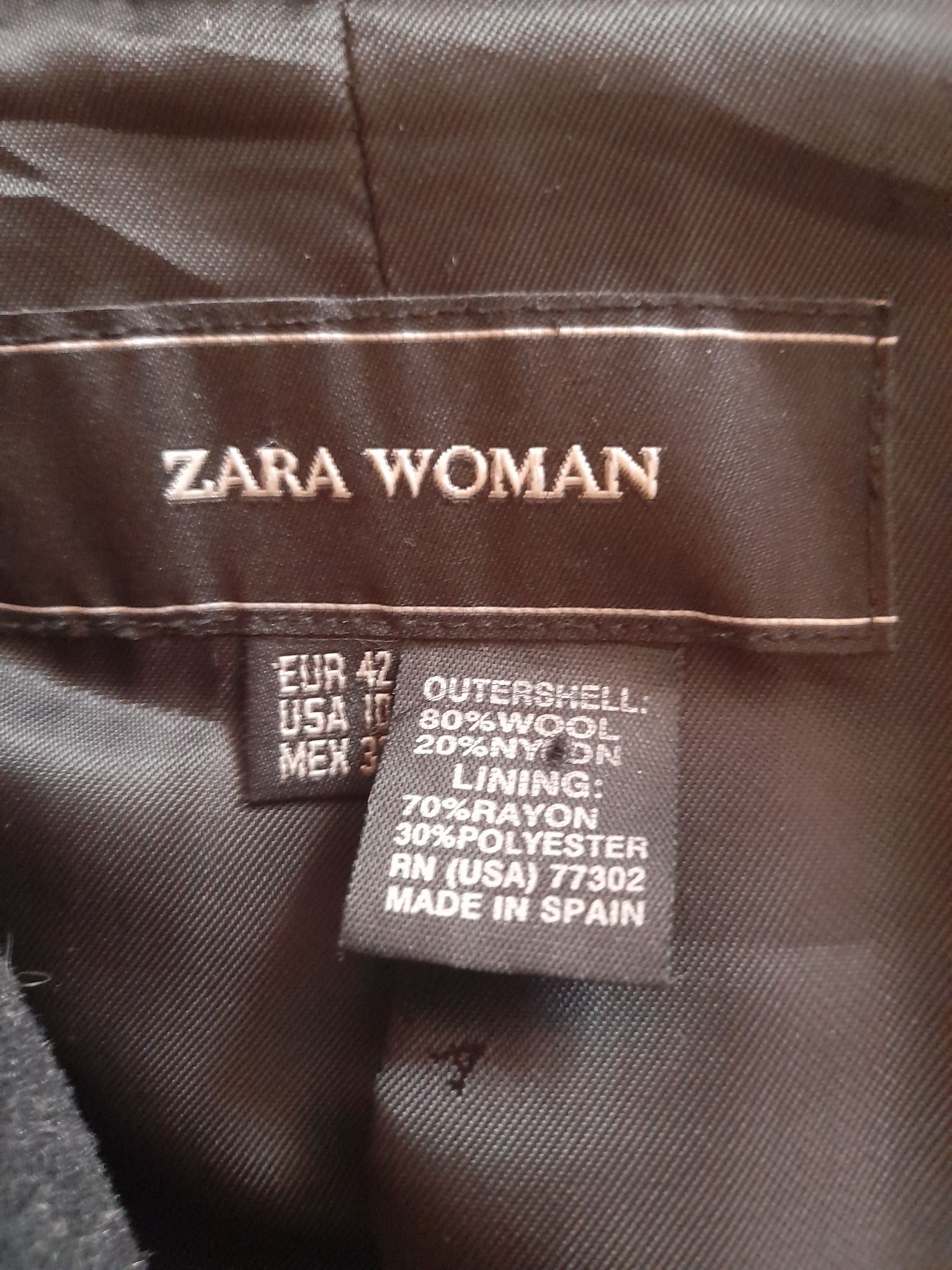 Płaszcz wełniany Zara r.42
