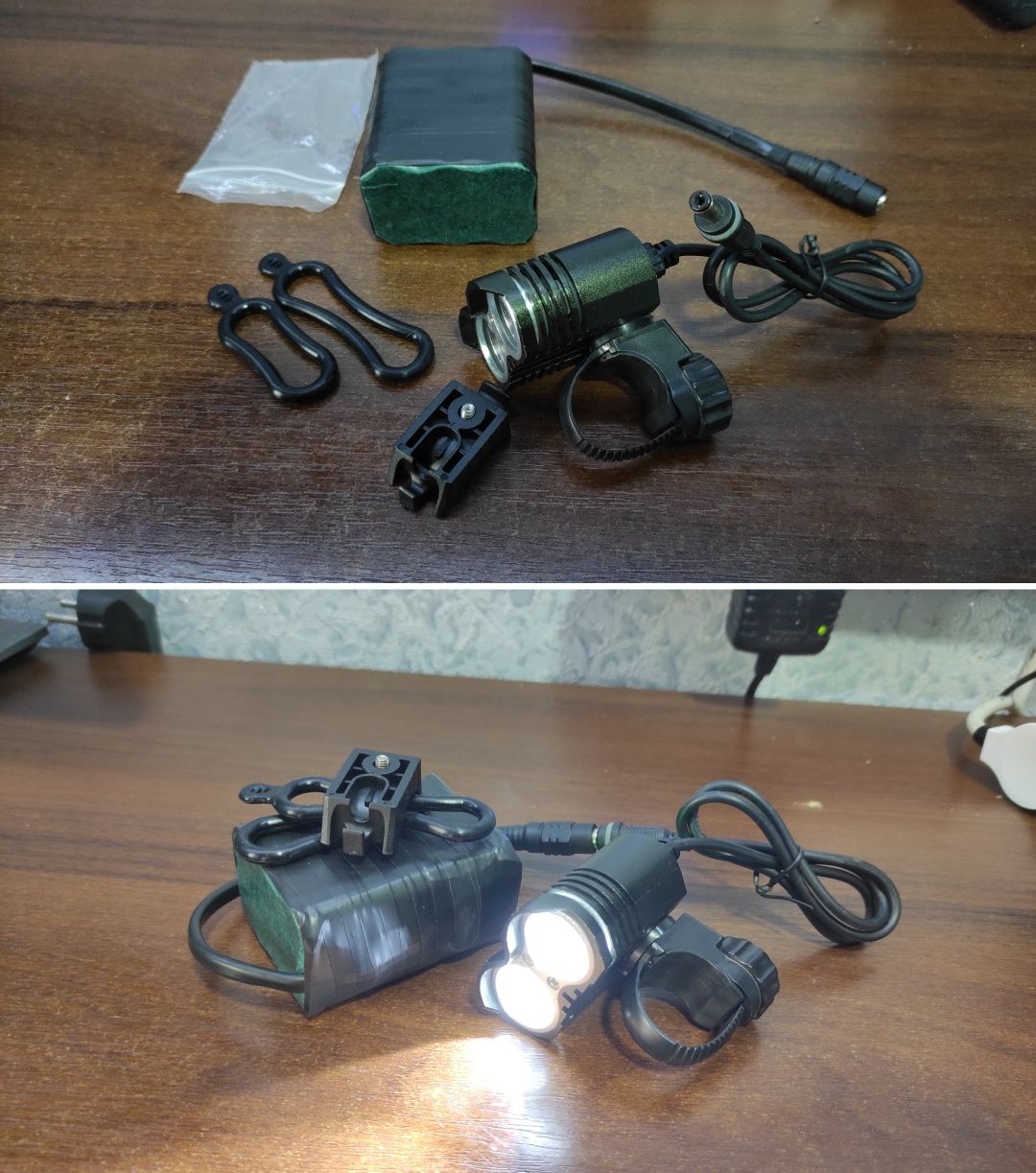 Велофара 2*XML-T6 1200Lm "сова"