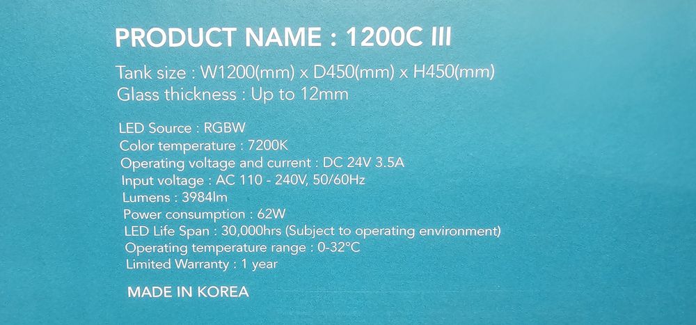 Twinstar 1200c lll para aquarios de 120cm